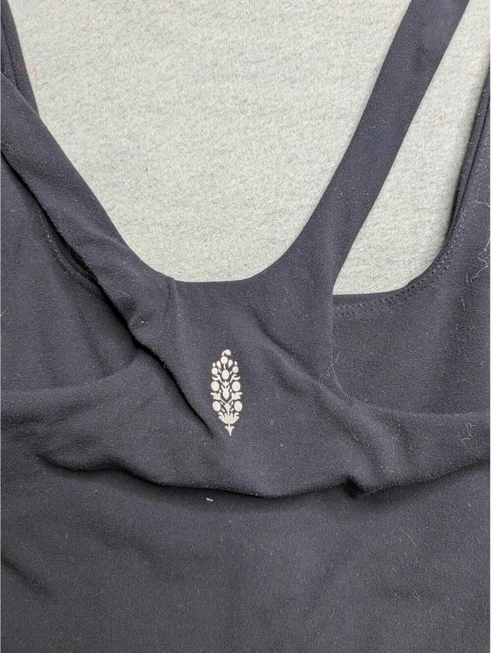 FP Movement Sports Bra Womens S Black Scoop Neck Logo Yoga Gym Athletic - Picture 3 of 4